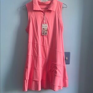 HALARA Coral Zip-Up Dress